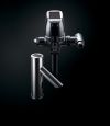 Commercial 81T Electronic Exposed Water Closet Flush Valve with Mechanical Manual Override - Solar Operated — Chrome
