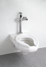 Commercial 81T Electronic Exposed Water Closet Flush Valve with Mechanical Manual Override - Solar Operated — Chrome