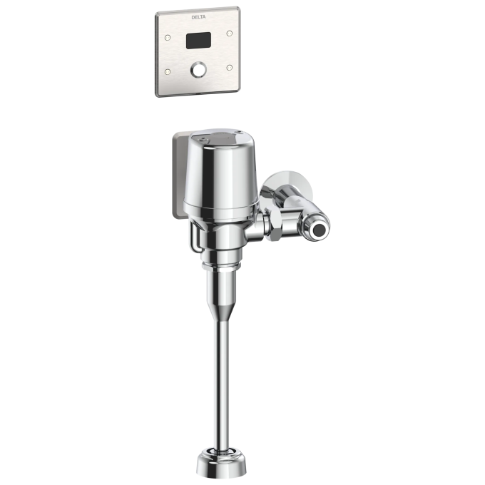 Commercial 81T WMS Electronic Exposed Urinal Flush Valve with Wallmount Sensor - Hardwire Operated — Chrome