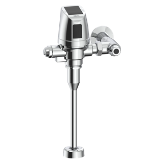 Commercial 81T Electronic Exposed Urinal Flush Valve with Mechanical Manual Override - Solar Operated — Chrome