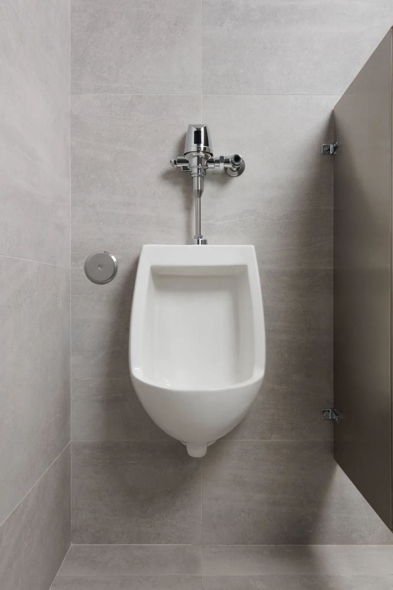 Commercial 81T Electronic Exposed Urinal Flush Valve with Mechanical Manual Override - Solar Operated — Chrome