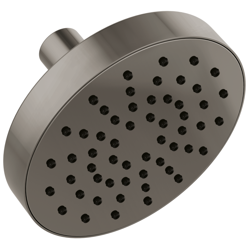 BRIZO Essential Shower 5" Linear Round Single-Function Wall Mount Showerhead — Brilliance Black Onyx