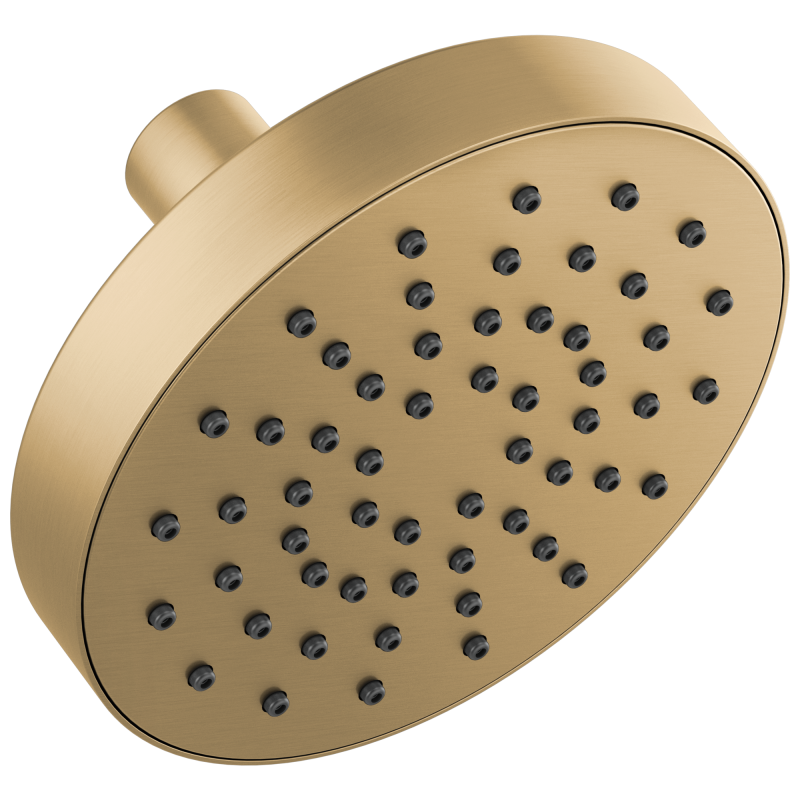 BRIZO Essential Shower 5" Linear Round Single-Function Wall Mount Shower Head - 2.5 GPM — Luxe Gold
