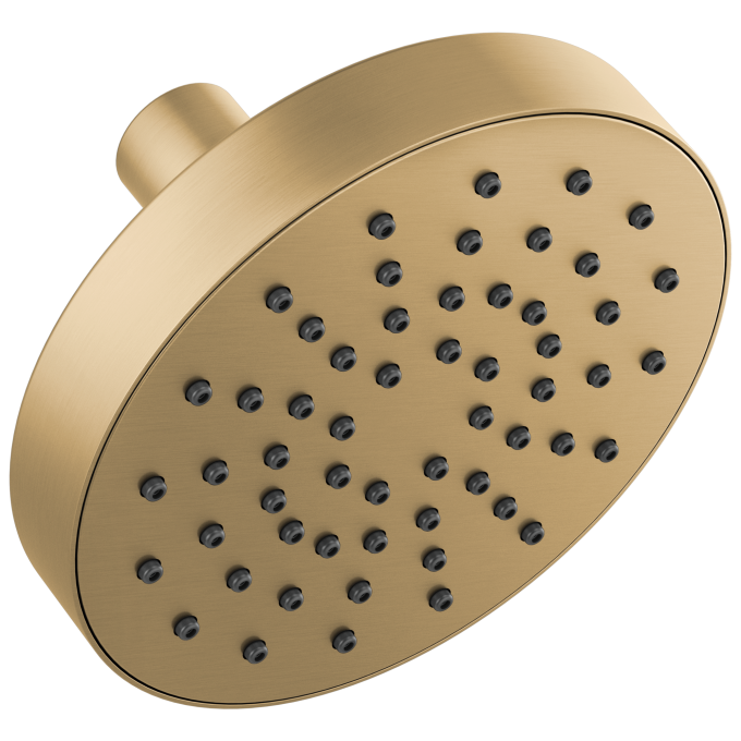 BRIZO Essential Shower 5" Linear Round Single-Function Wall Mount Shower Head - 1.75 GPM — Luxe Gold