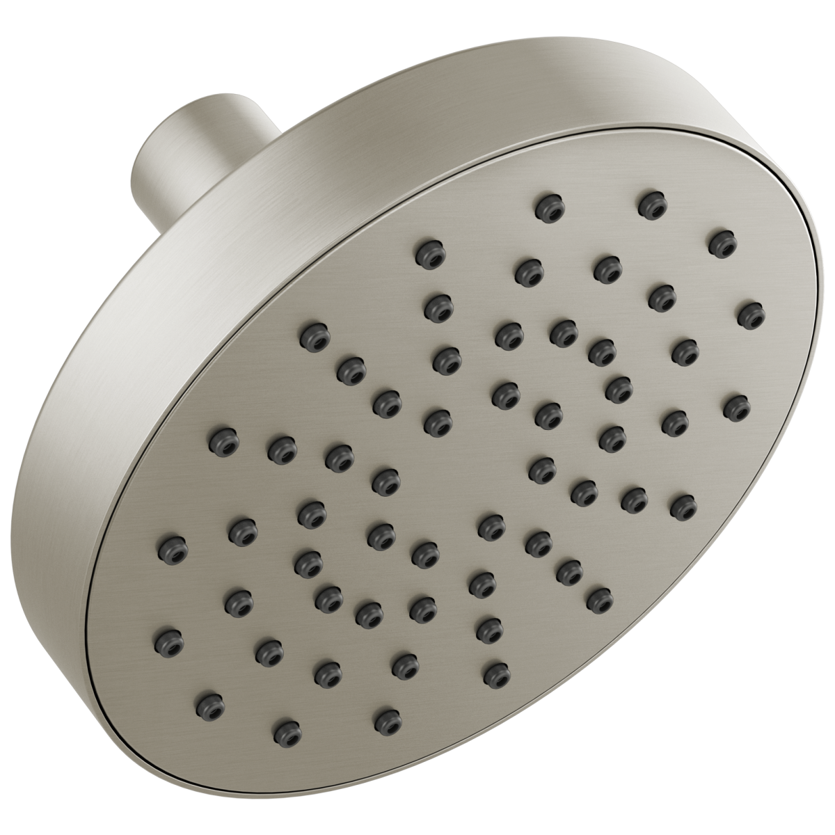 BRIZO Essential Shower 5" Linear Round Single-Function Wall Mount Shower Head - 2.5 GPM — Luxe Nickel