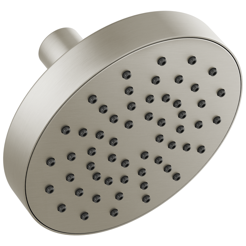 BRIZO Essential Shower 5" Linear Round Single-Function Wall Mount Shower Head - 1.75 GPM — Luxe Nickel