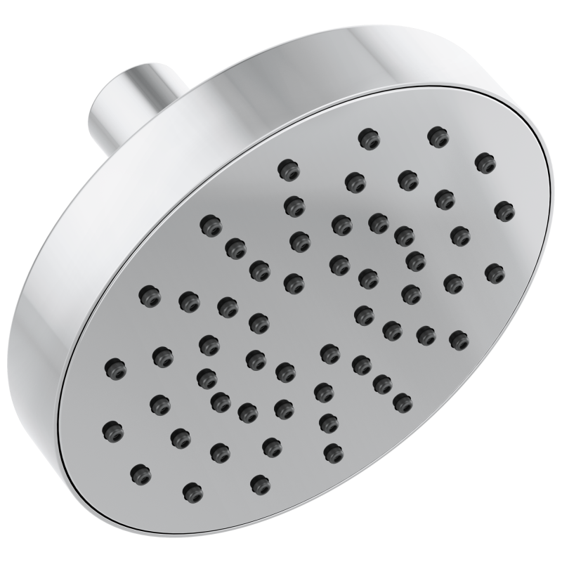 BRIZO Essential Shower 5" Linear Round Single-Function Wall Mount Shower Head - 2.5 GPM — Chrome