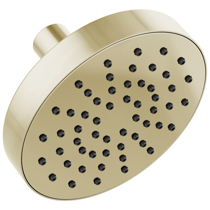 BRIZO Essential Shower 5" Linear Round Single-Function Wall Mount Shower Head - 2.5 GPM — Polished Nickel