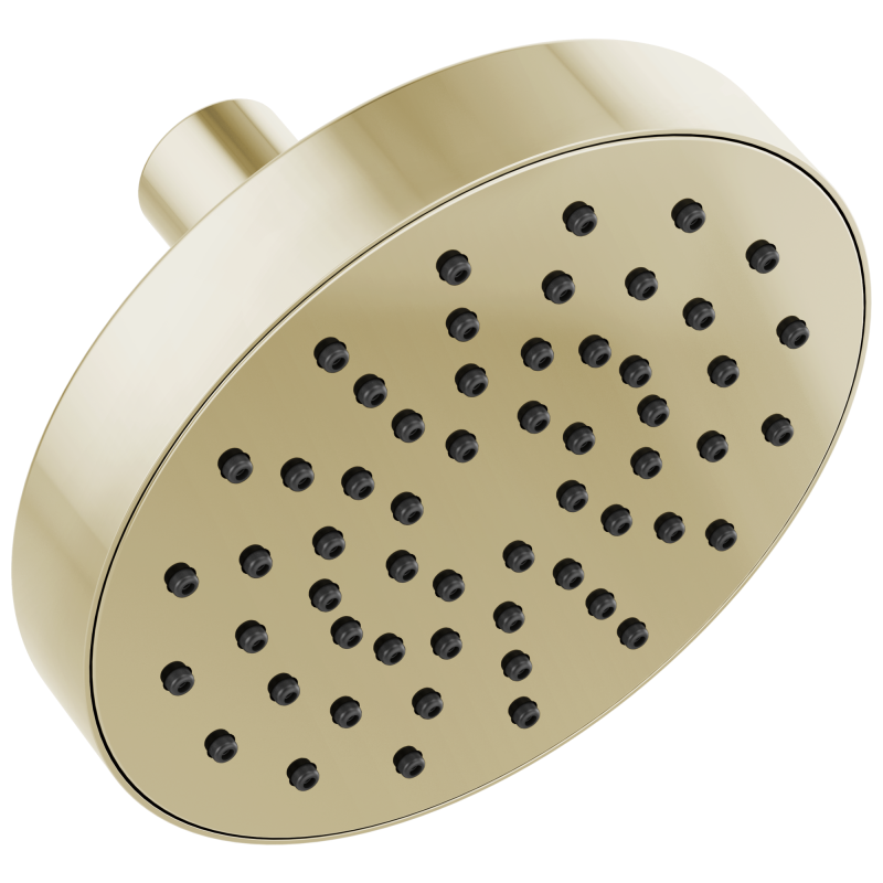 BRIZO Essential Shower 5" Linear Round Single-Function Wall Mount Shower Head - 2.5 GPM — Polished Nickel