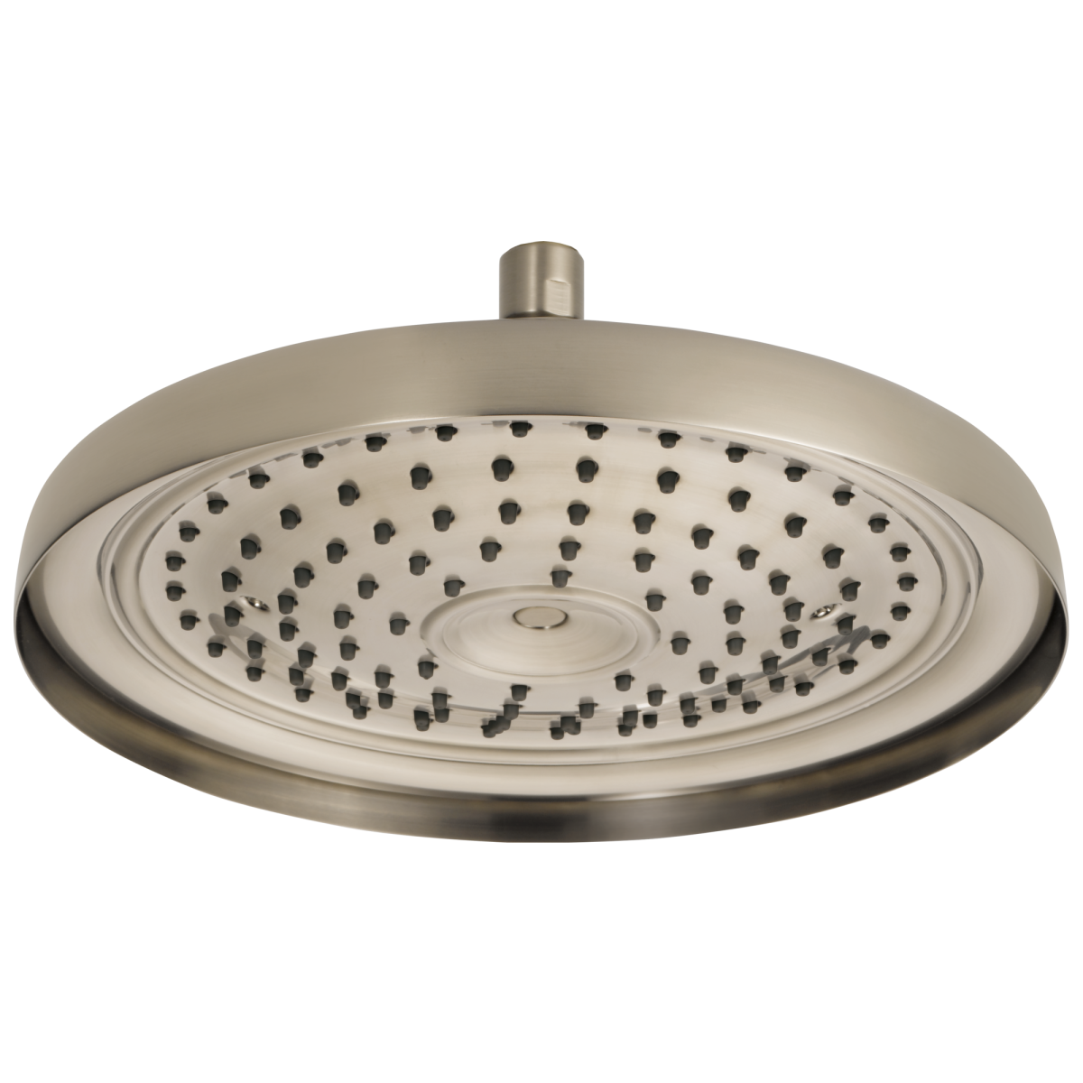 BRIZO Essential Shower 11" Classic Round Single-Function Raincan Shower Head - 2.5 GPM — Brushed Nickel
