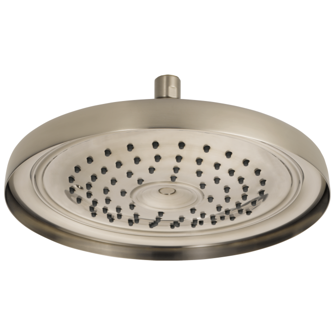 BRIZO Essential Shower 11" Classic Round Single-Function Raincan Shower Head - 1.75 GPM — Brushed Nickel
