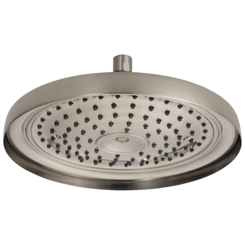 BRIZO Essential Shower 11" Classic Round Single-Function Raincan Shower Head - 2.5 GPM — Luxe Nickel