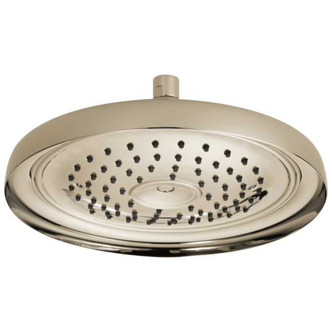 BRIZO Essential Shower 11" Classic Round Single-Function Raincan Shower Head - 1.75 GPM — Polished Nickel