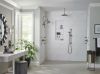 BRIZO Essential Shower 10" Ceiling Mount Shower Arm And Round Flange — Luxe Steel