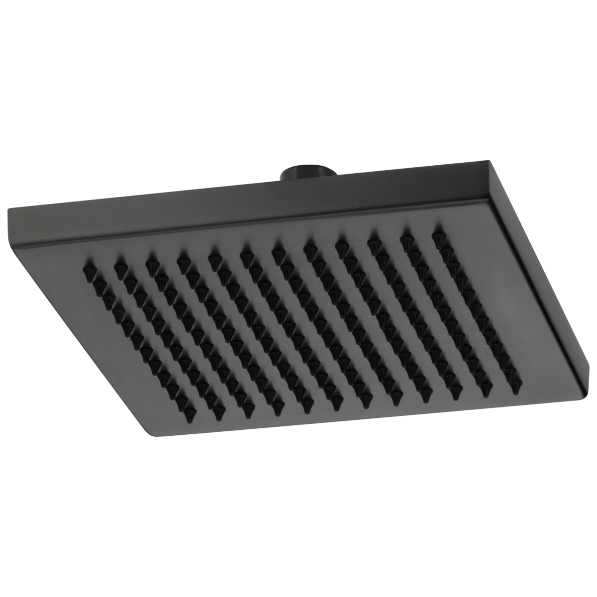 BRIZO Essential Shower 8" Linear Square Single-Function Raincan Shower Head - 2.5 GPM — Matte Black