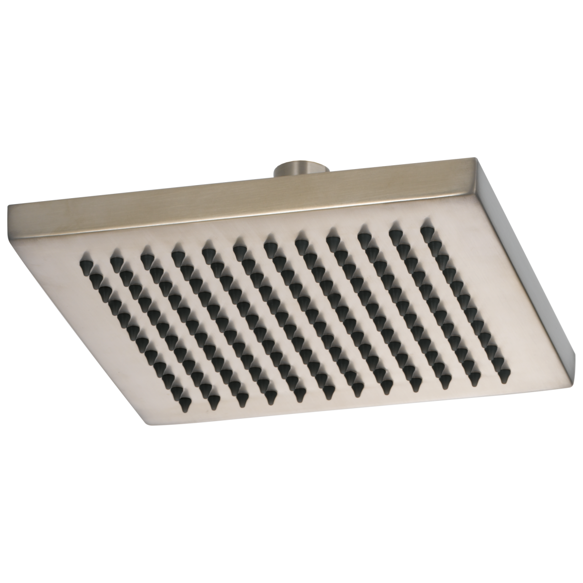 BRIZO Essential Shower 8" Linear Square Single-Function Raincan Shower Head - 2.5 GPM — Brushed Nickel