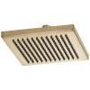 BRIZO Essential Shower 8" Linear Square Single-Function Raincan Shower Head - 2.5 GPM — Luxe Gold