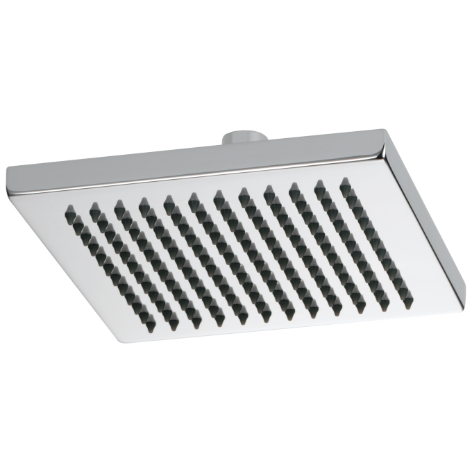 BRIZO Essential Shower 8" Linear Square Single-Function Raincan Shower Head - 2.5 GPM — Chrome
