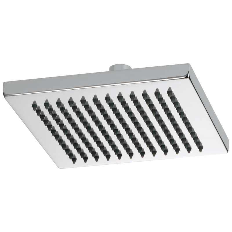 BRIZO Essential Shower 8" Linear Square Single-Function Raincan Shower Head - 2.5 GPM — Chrome
