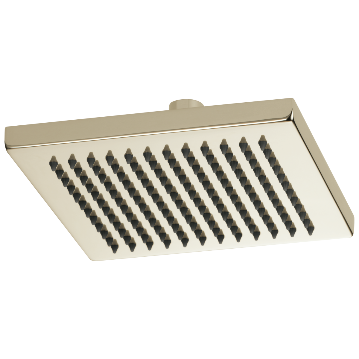BRIZO Essential Shower 8" Linear Square Single-Function Raincan Shower Head - 2.5 GPM — Polished Nickel