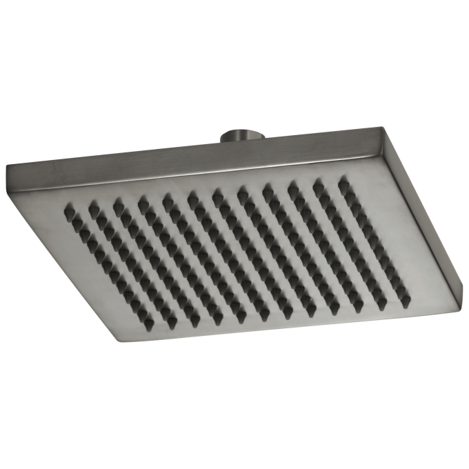 BRIZO Essential Shower 8" Linear Square Single-Function Raincan Shower Head - 2.5 GPM — Luxe Steel