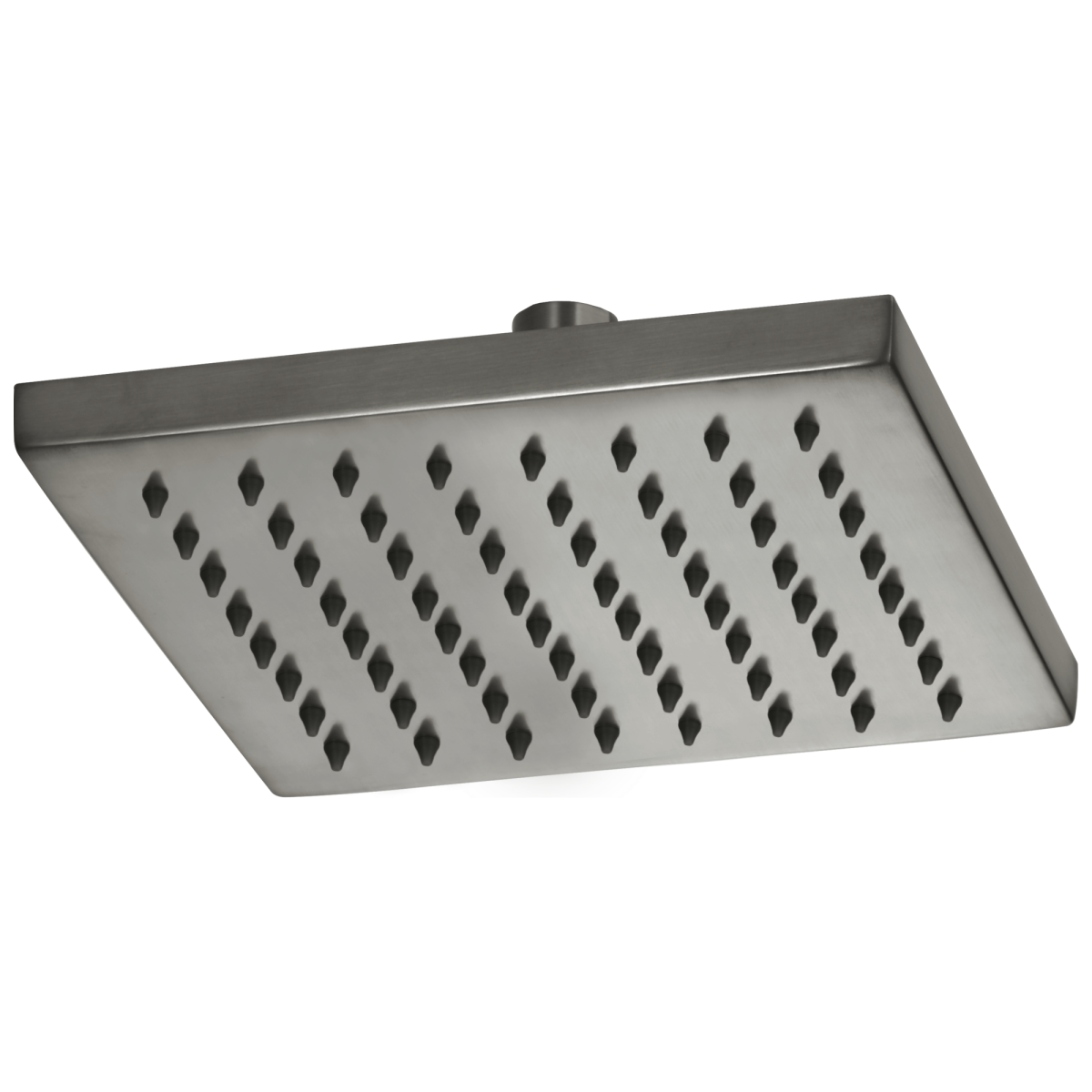 BRIZO Essential Shower 8" Linear Square Single-Function Raincan Shower Head - 1.75 GPM — Luxe Steel