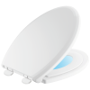 DELTA Sanborne Elongated Slow-Close / Quick-Release Nightlight Family Seat — White