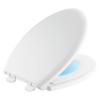 DELTA Sanborne Elongated Slow-Close / Quick-Release Nightlight Family Seat — White
