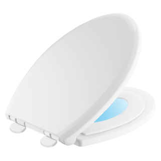 DELTA Sanborne Elongated Slow-Close / Quick-Release Nightlight Family Seat — White