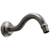 BRIZO Beauclere 7 1/2" Shower Arm and Flange — Brilliance Black Onyx