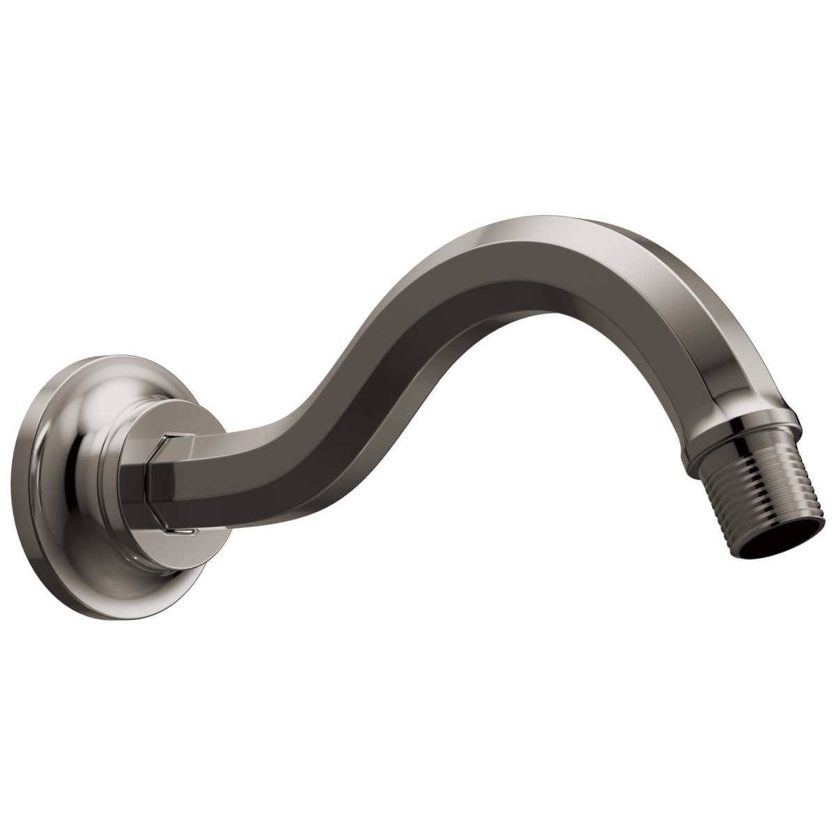 BRIZO Beauclere 7 1/2" Shower Arm and Flange — Brilliance Black Onyx