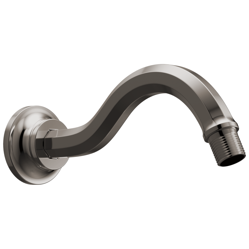 BRIZO Beauclere 7 1/2" Shower Arm and Flange — Brilliance Black Onyx