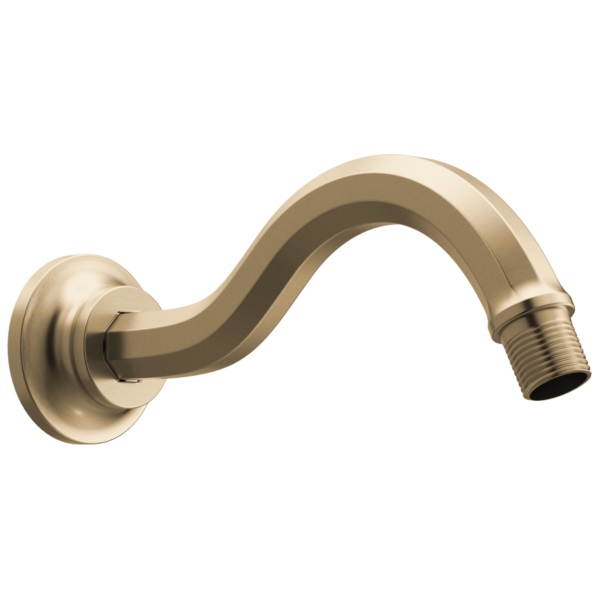 BRIZO Beauclere 7 1/2" Shower Arm and Flange — Luxe Gold