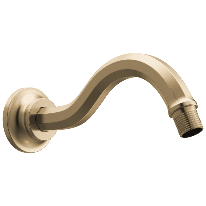BRIZO Beauclere 7 1/2" Shower Arm and Flange — Luxe Gold