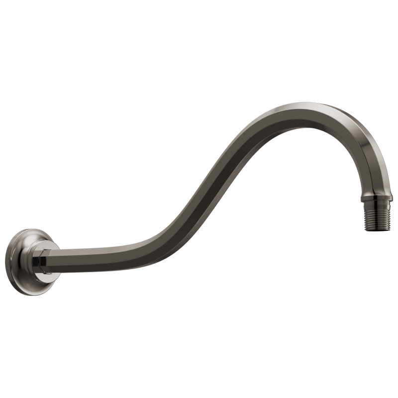 BRIZO Beauclere 16" Shower Arm and Flange — Brilliance Black Onyx