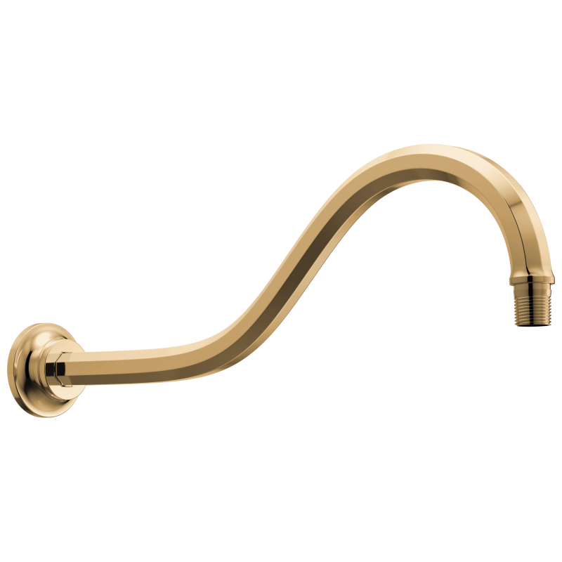 BRIZO Beauclere 16" Shower Arm and Flange — Polished Gold