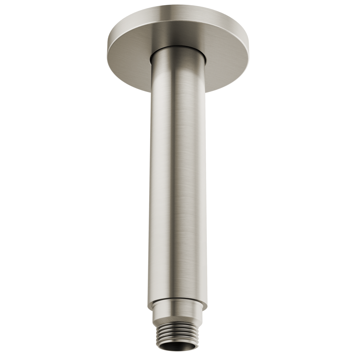 BRIZO Kintsu 6" Dual Waterway Ceiling Mount Shower Arm and Flange — Luxe Nickel