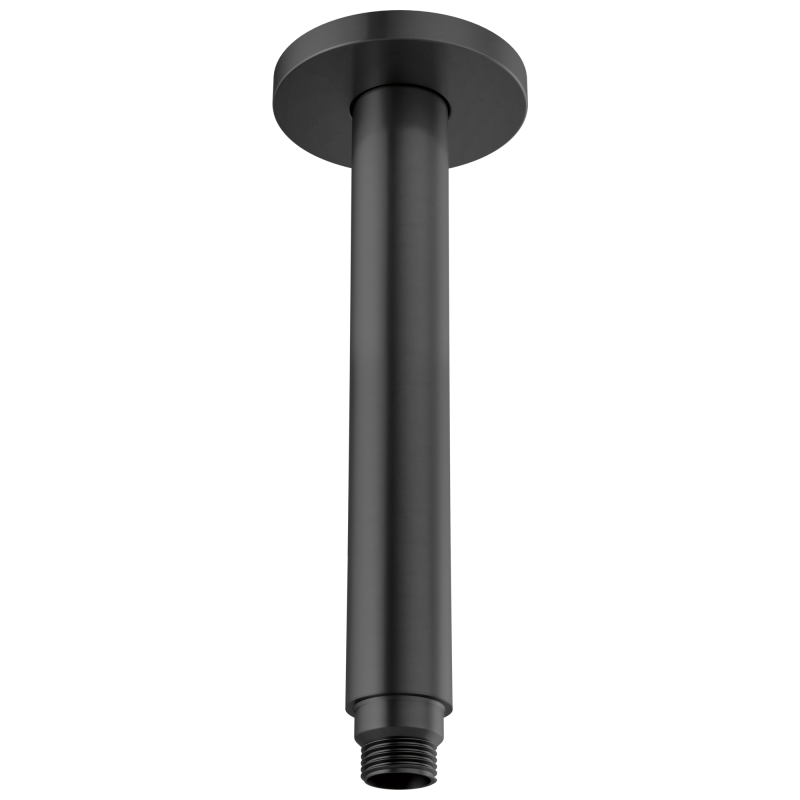 BRIZO Kintsu 10" Dual Waterway Ceiling Mount Shower Arm and Flange — Matte Black