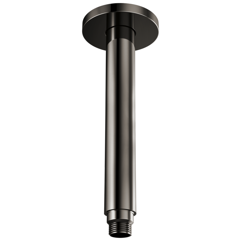 BRIZO Kintsu 10" Dual Waterway Ceiling Mount Shower Arm and Flange — Brilliance Black Onyx