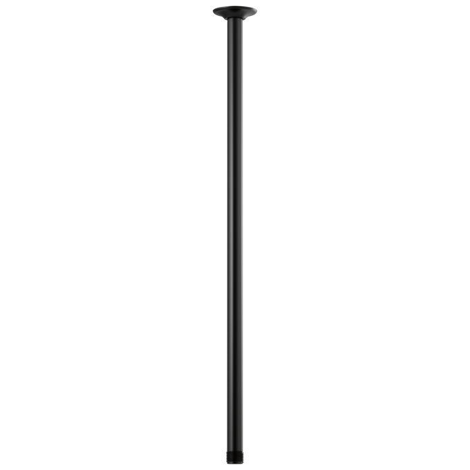BRIZO Essential Shower 24" Ceiling Mount Shower Arm And Round Flange — Matte Black