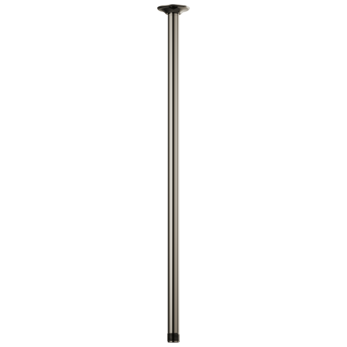 BRIZO Essential Shower 24" Ceiling Mount Shower Arm And Round Flange — Brilliance Black Onyx
