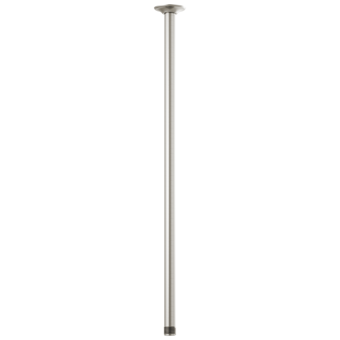 BRIZO Essential Shower 24" Ceiling Mount Shower Arm And Round Flange — Luxe Nickel