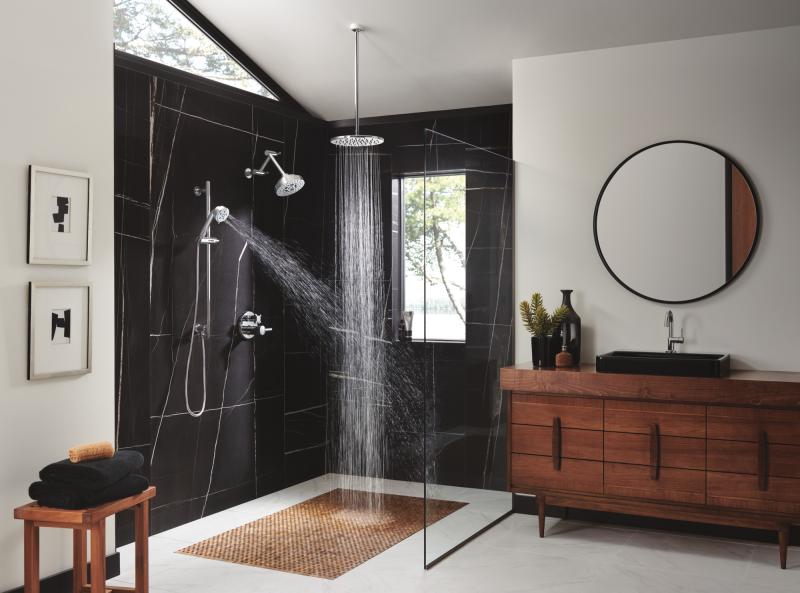 BRIZO Essential Shower 12" Linear Round Single-Function Raincan Shower Head - 1.75 GPM — Chrome