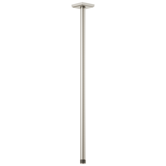 BRIZO Essential Shower 24" Ceiling Mount Shower Arm And Square Flange — Luxe Nickel