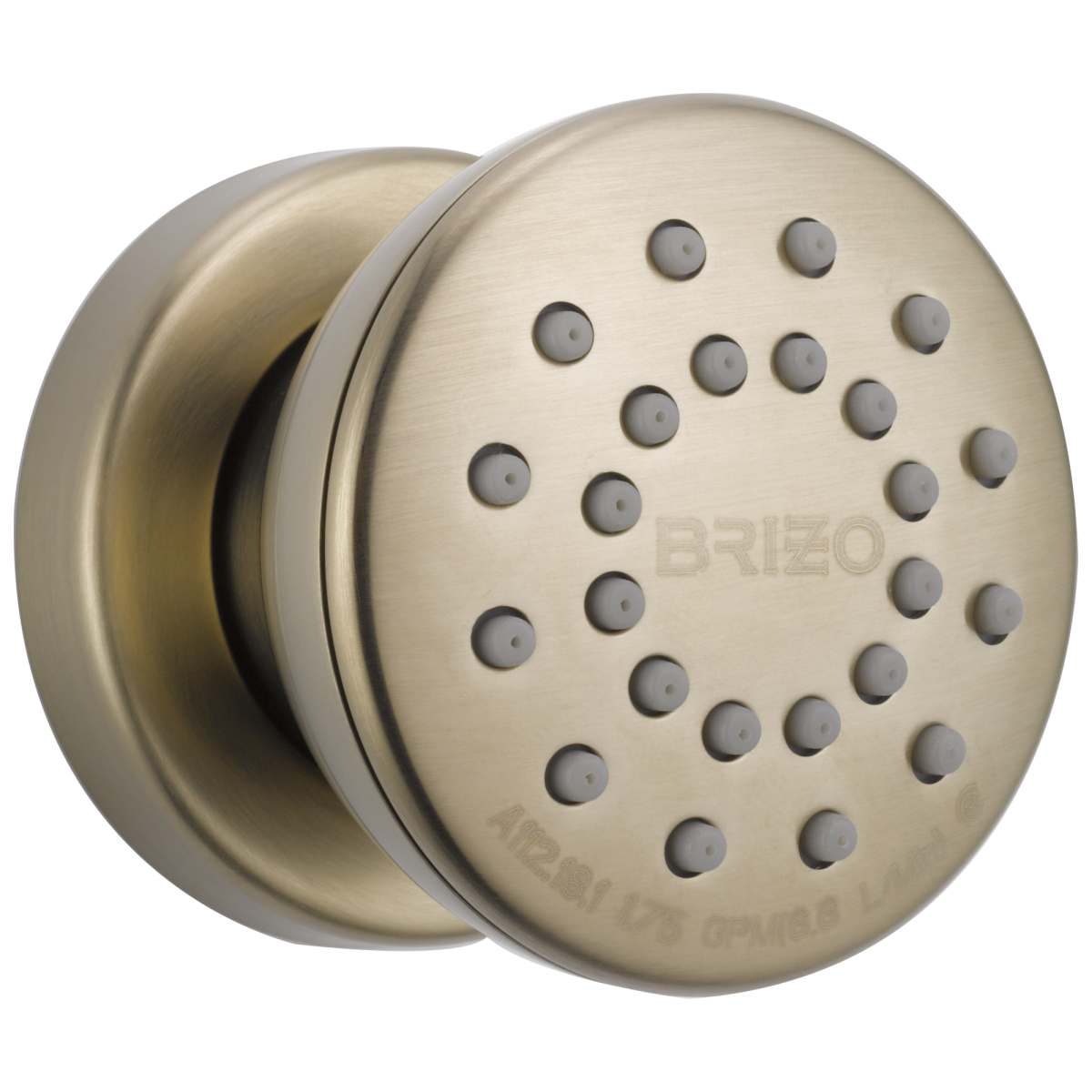 BRIZO Essential Shower Touch-Clean Round Body Spray — Brushed Nickel
