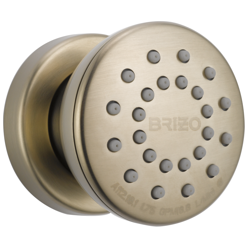 BRIZO Essential Shower Touch-Clean Round Body Spray — Brushed Nickel