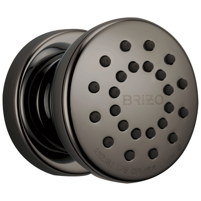 BRIZO Other Touch-Clean Round Body Spray — Brilliance Black Onyx