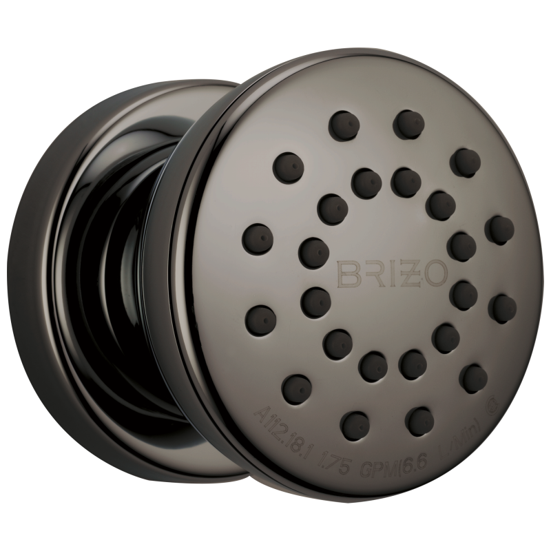 BRIZO Other Touch-Clean Round Body Spray — Brilliance Black Onyx