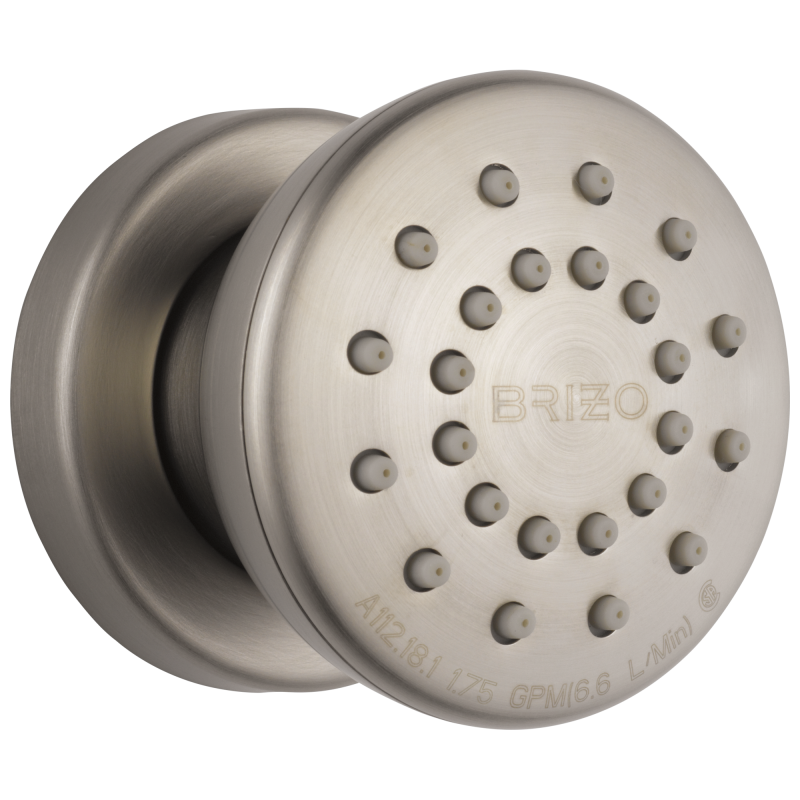 BRIZO Essential Shower Touch-Clean Round Body Spray — Luxe Nickel