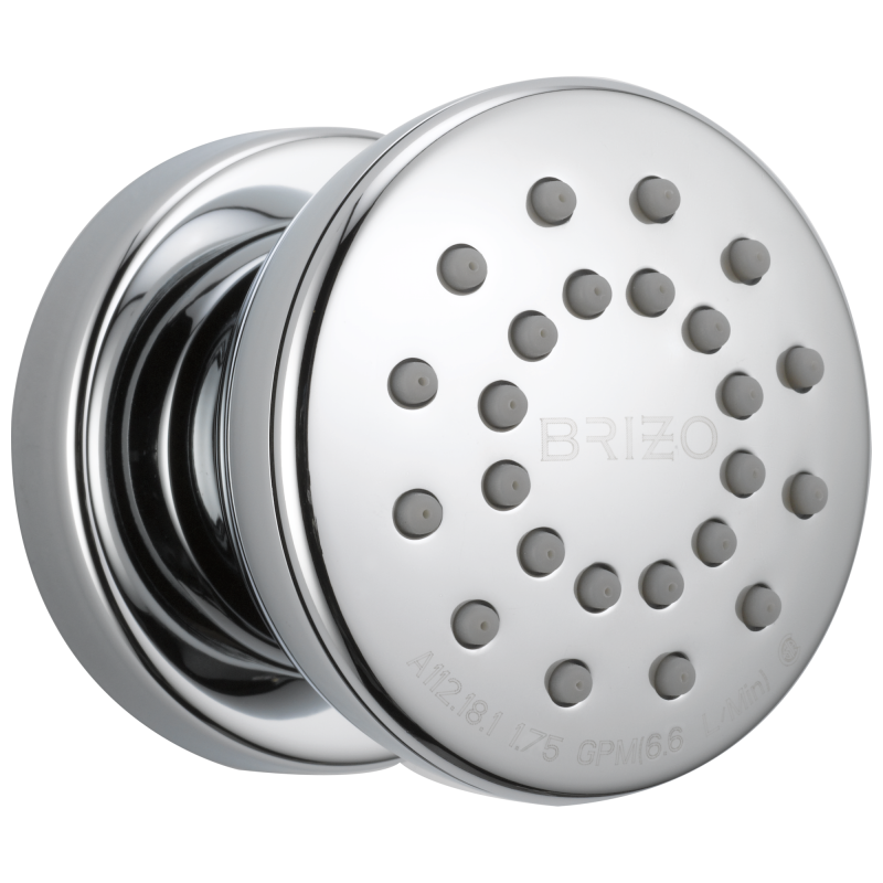 BRIZO Essential Shower Touch-Clean Round Body Spray — Chrome